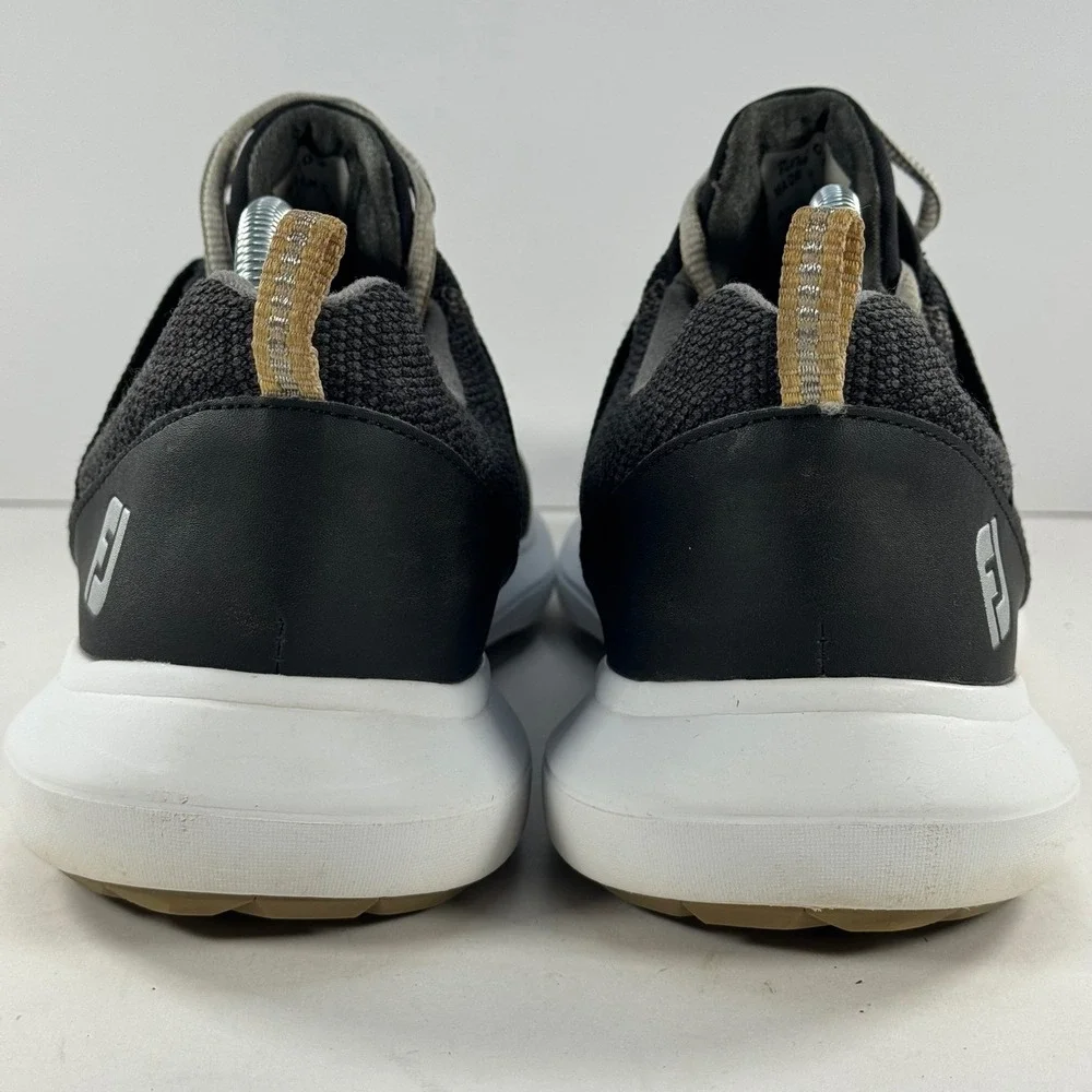 FootJoy FJ Flex Men's Golf Shoes Soft Spike Black‎ White Size 10 M